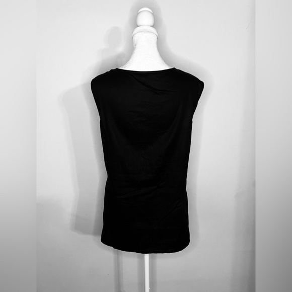 Talbots Black Elegant Sleeveless Ruched Blouse – Size 14 - Picture 4 of 5